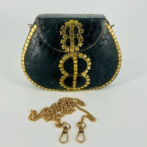 RAMLA Porte Moi Black Clutch/Crossbody Bag